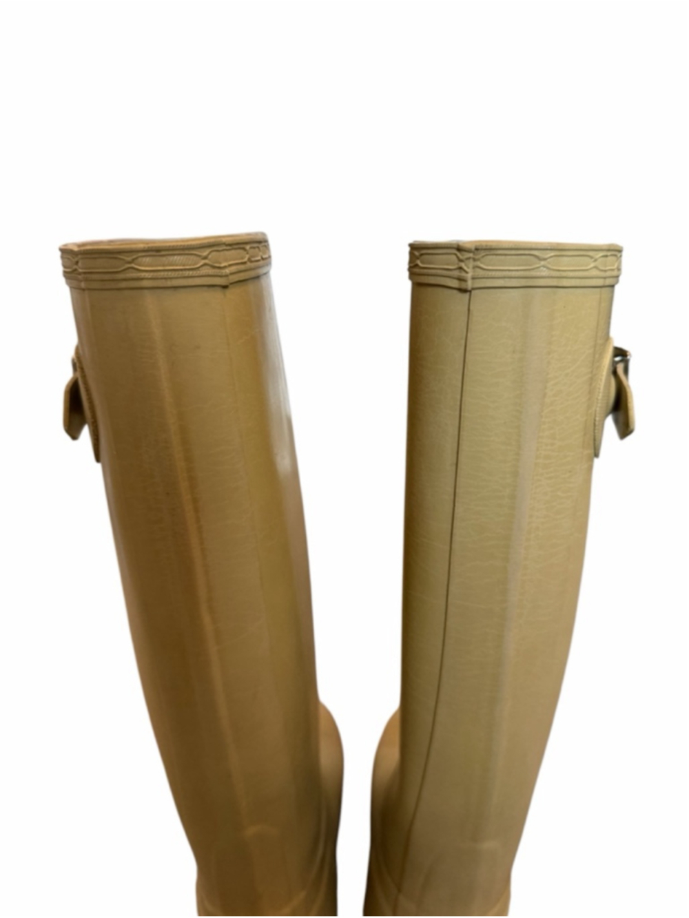 Hunter Original Gloss Tall Rain Boots Cream Beige Wellies UK5 US6M/7M EU38 - Picture 7 of 16